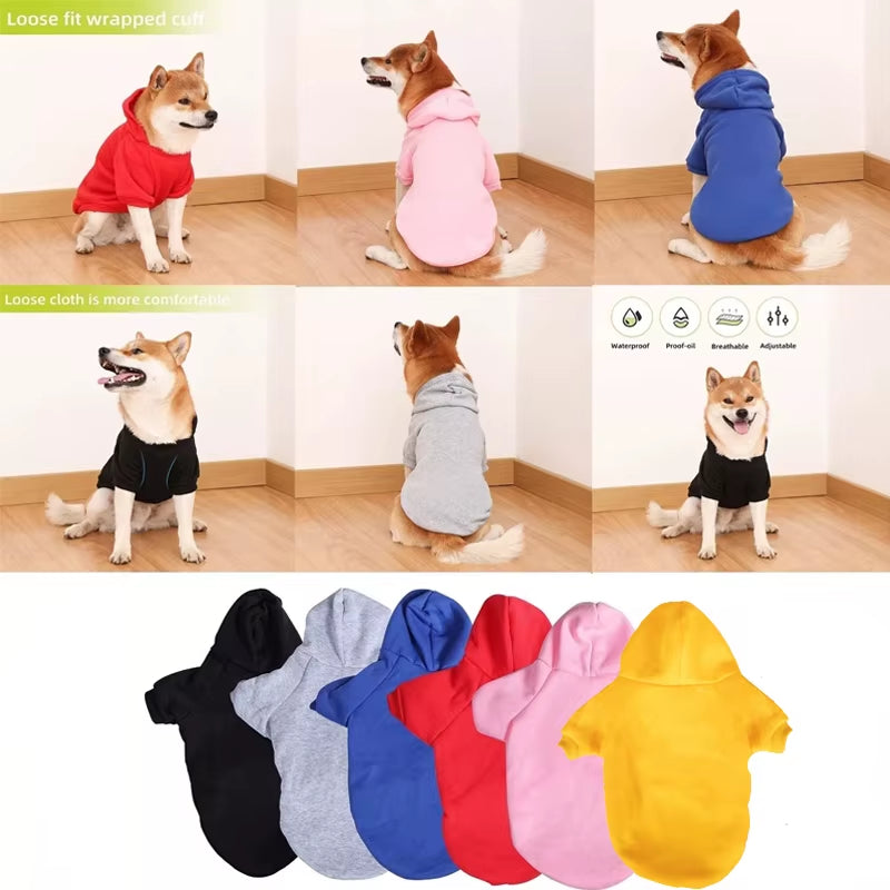 Winter Dog Clothes Sport Hoodies Sweatshirts Warm Coat Clothing Autumn for Small Medium Large Pets Puppy Hooded Sweats