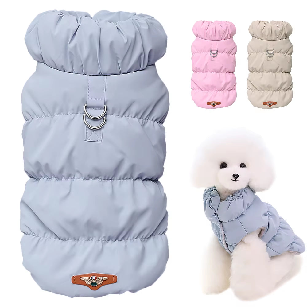 Soft Warm Dog Clothes Winter Padded Puppy Cat Coat Jacket for Small Medium Dogs French Bulldog Poodle Vest Pet Outfit