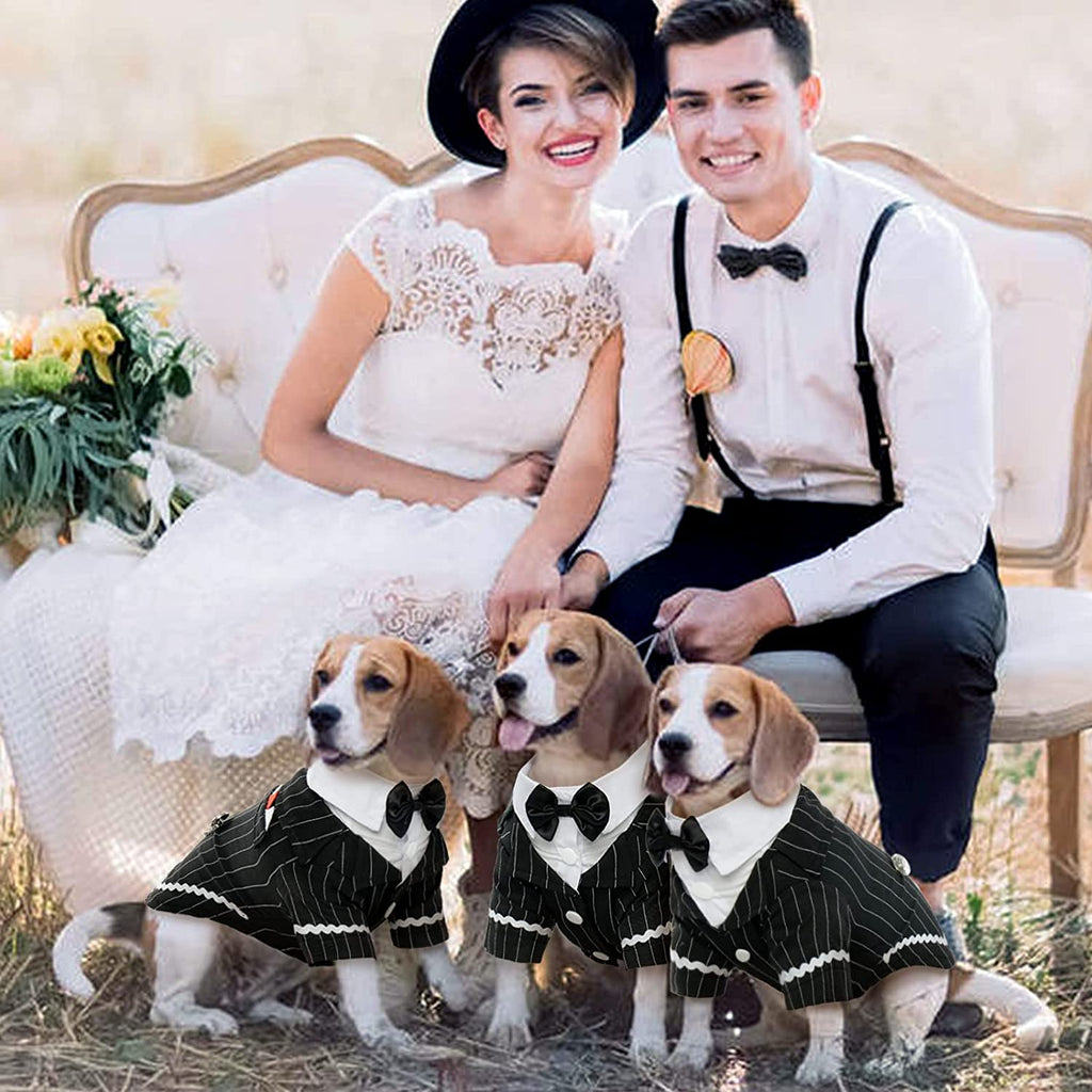 Dress your pup to impress with the  Dog Black Suit Costume! 🎩 Perfect for Halloween, weddings, or any formal occasion. Ideal for small to large dogs and even your cat! 🐾✨
