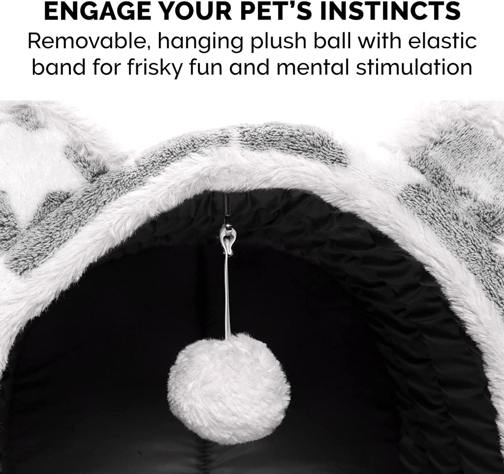 Cozy Up Your Furry Friend with the  Snuggle Hideout! 🐾✨ Perfect for Cats & Small Dogs – Washable, Foldable & Comes with a Plush Ball Toy! 🛏️💖 #PetLovers #CozyPets #