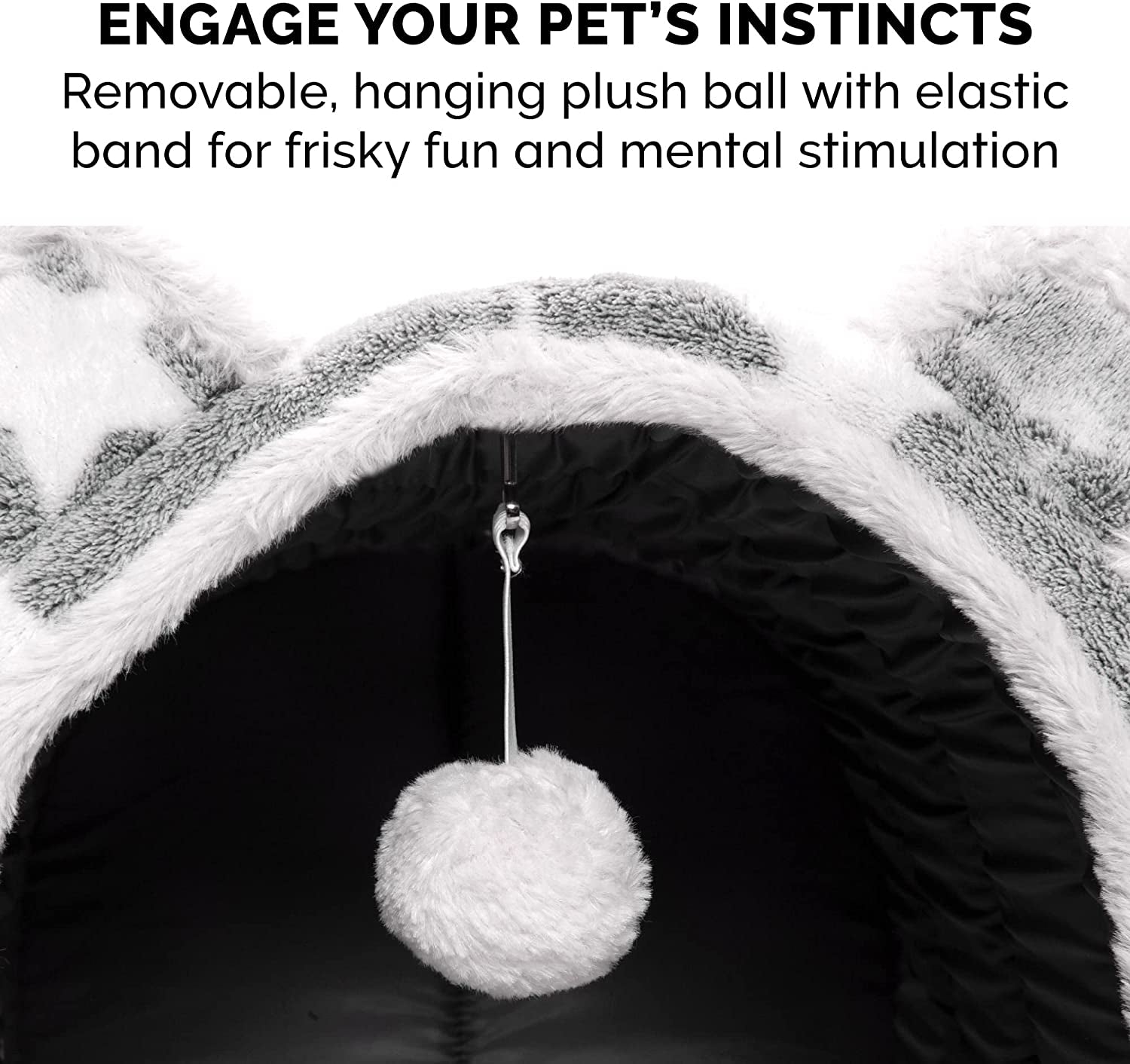 Cozy Up Your Furry Friend with the  Snuggle Hideout! 🐾✨ Perfect for Cats & Small Dogs – Washable, Foldable & Comes with a Plush Ball Toy! 🛏️💖 #PetLovers #CozyPets #
