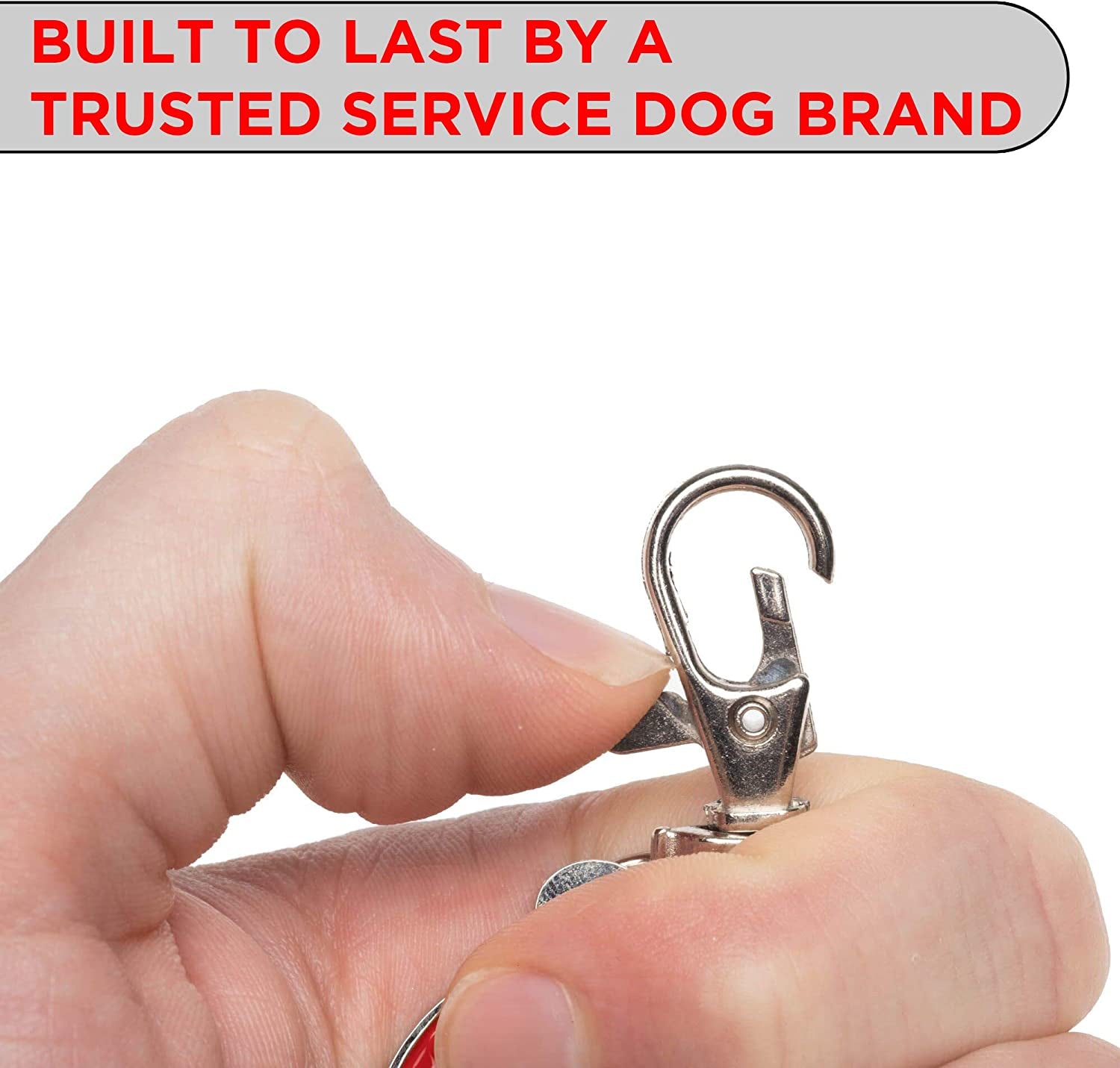 Double-Sided Service Dog Tags: Stylish Metal ID Tags for Your Support Animals! 🔴🐾