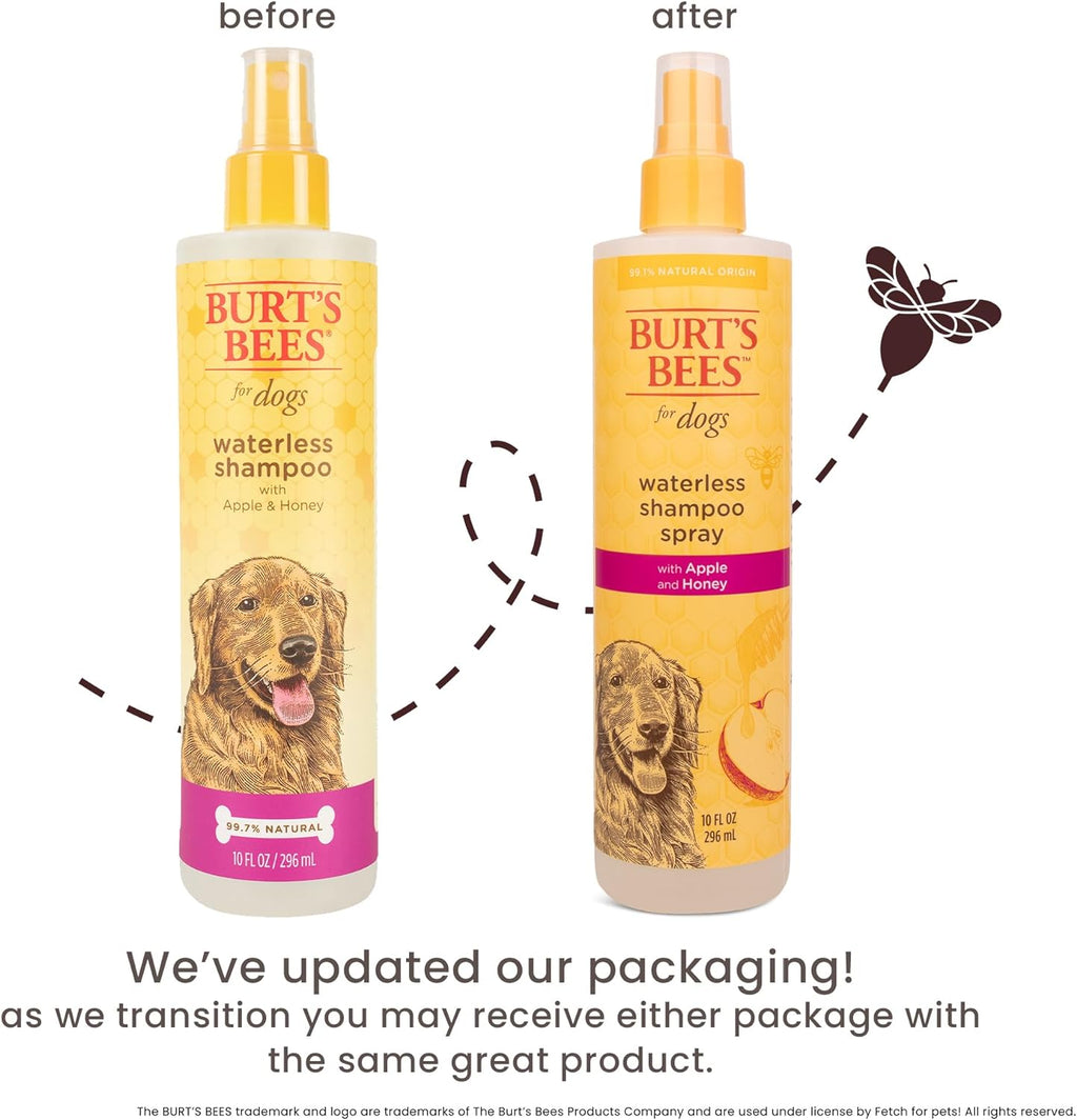 Say goodbye to bath time struggles! 🐶✨ Try Burt's Bees Waterless Dog Shampoo with Apple & Honey – 99.1% natural goodness for a clean, fresh pup in a spray! 🌿🍏 #DogGrooming #Burt'sBees #PetCare