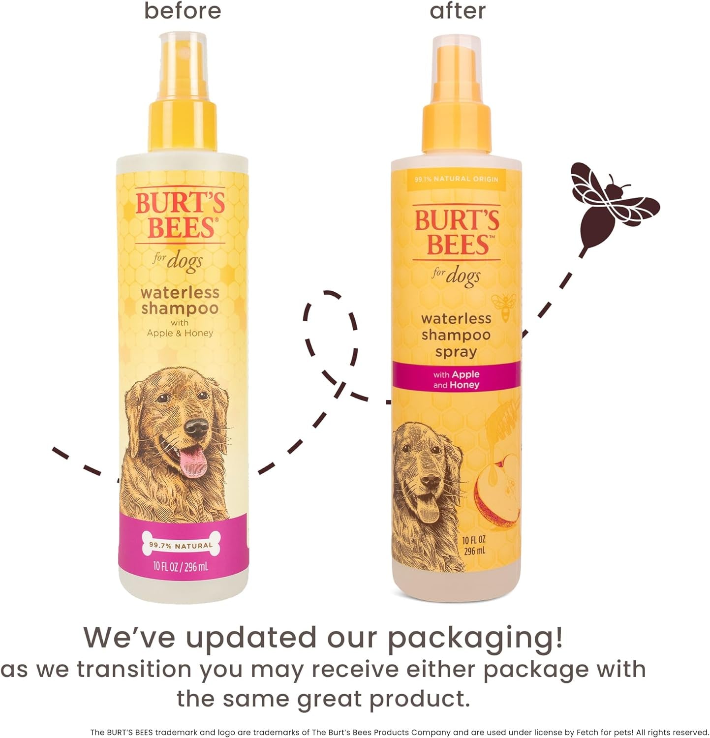 Say goodbye to bath time struggles! 🐶✨ Try Burt's Bees Waterless Dog Shampoo with Apple & Honey – 99.1% natural goodness for a clean, fresh pup in a spray! 🌿🍏 #DogGrooming #Burt'sBees #PetCare