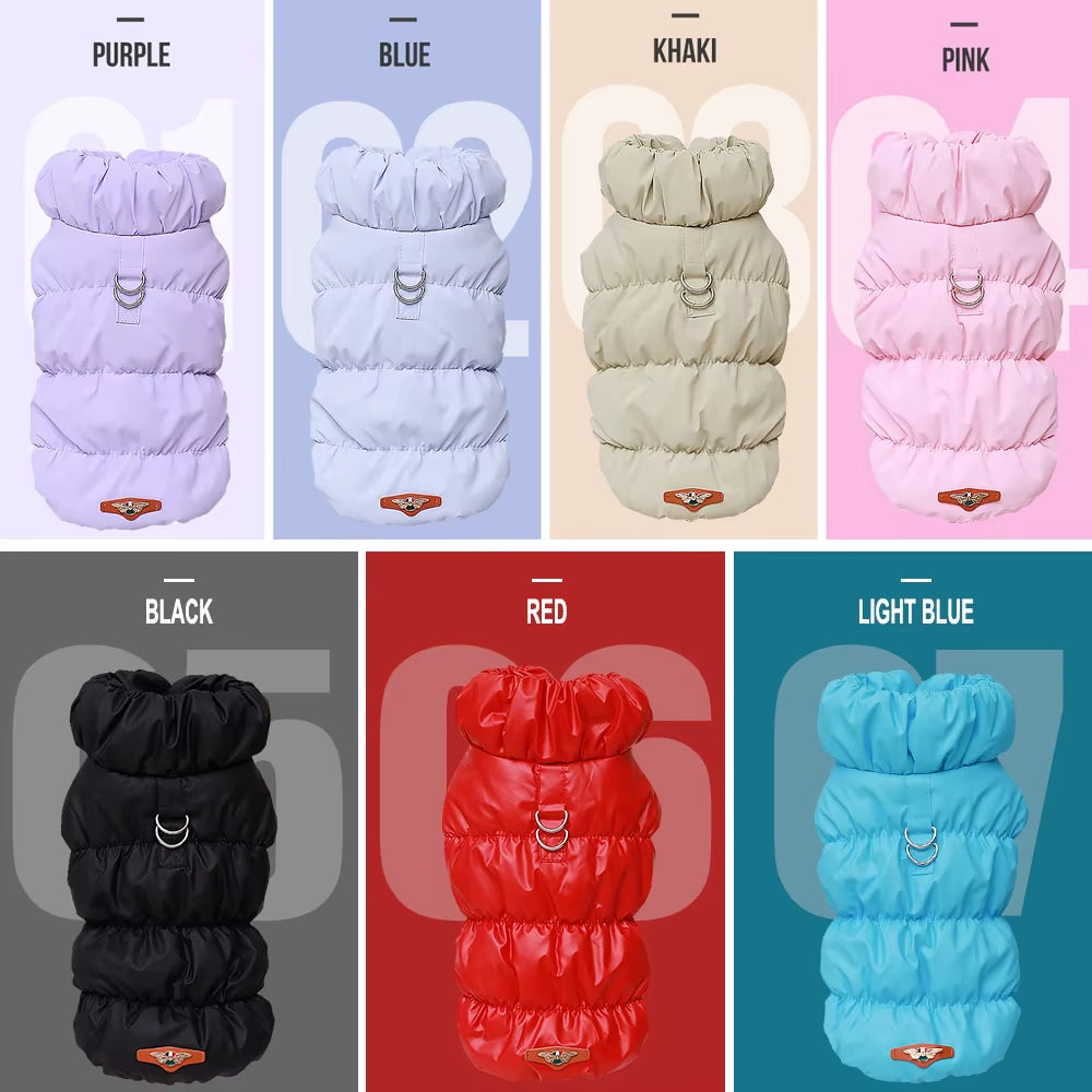 Soft Warm Dog Clothes Winter Padded Puppy Cat Coat Jacket for Small Medium Dogs French Bulldog Poodle Vest Pet Outfit