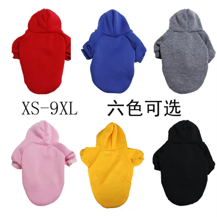 Winter Dog Clothes Sport Hoodies Sweatshirts Warm Coat Clothing Autumn for Small Medium Large Pets Puppy Hooded Sweats