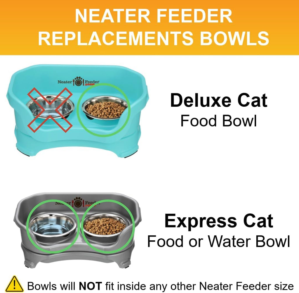 Upgrade your kitty's dining experience with our Whisker Friendly Stainless Steel Cat Bowls! Perfect for food and water, these dishwasher safe dishes come in a set of 2. Say goodbye to messy meals! 🐾✨ #CatLovers #NeaterPetBrands #CatBowls