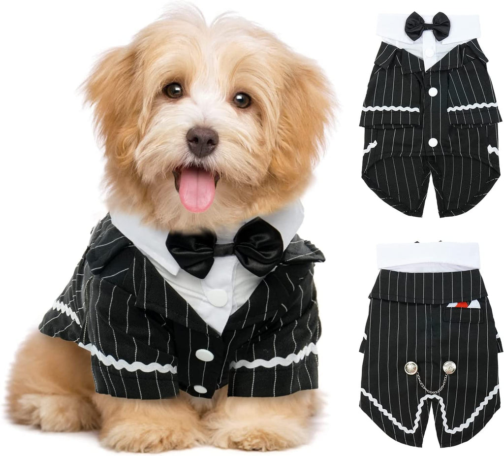 Dress your pup to impress with the  Dog Black Suit Costume! 🎩 Perfect for Halloween, weddings, or any formal occasion. Ideal for small to large dogs and even your cat! 🐾✨