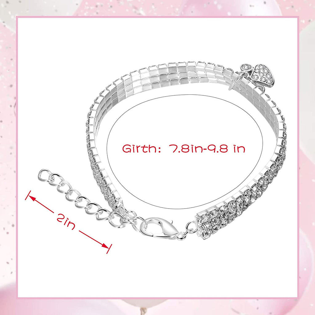 Sparkle in Style! ✨💖 3-Piece Bling Rhinestone Pet Collars with Adjustable Crystal Pendants for Your Adorable Dogs & Cats! 🐾💕 Perfect for Small Pets!