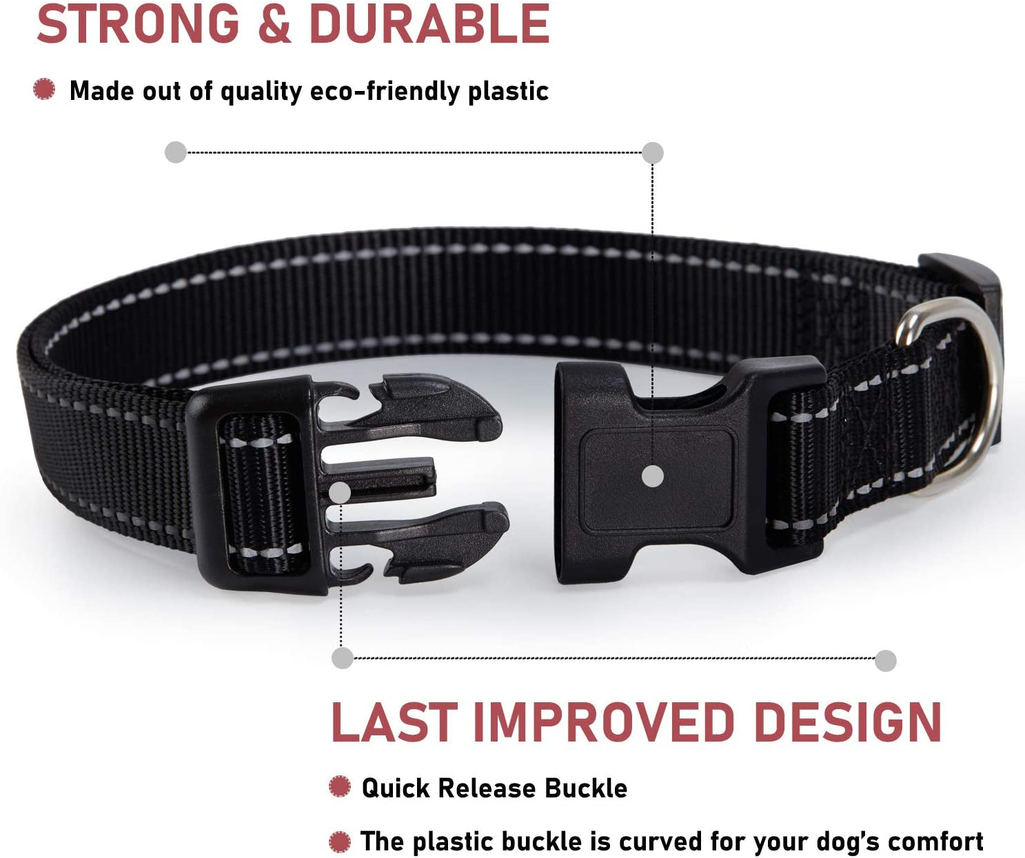 Shine Bright & Stay Safe! 🌟 Adjustable Reflective Dog Collar for All Pups - Perfect for Small to Large Dogs! 🐾 #DogSafety #StylishPaws