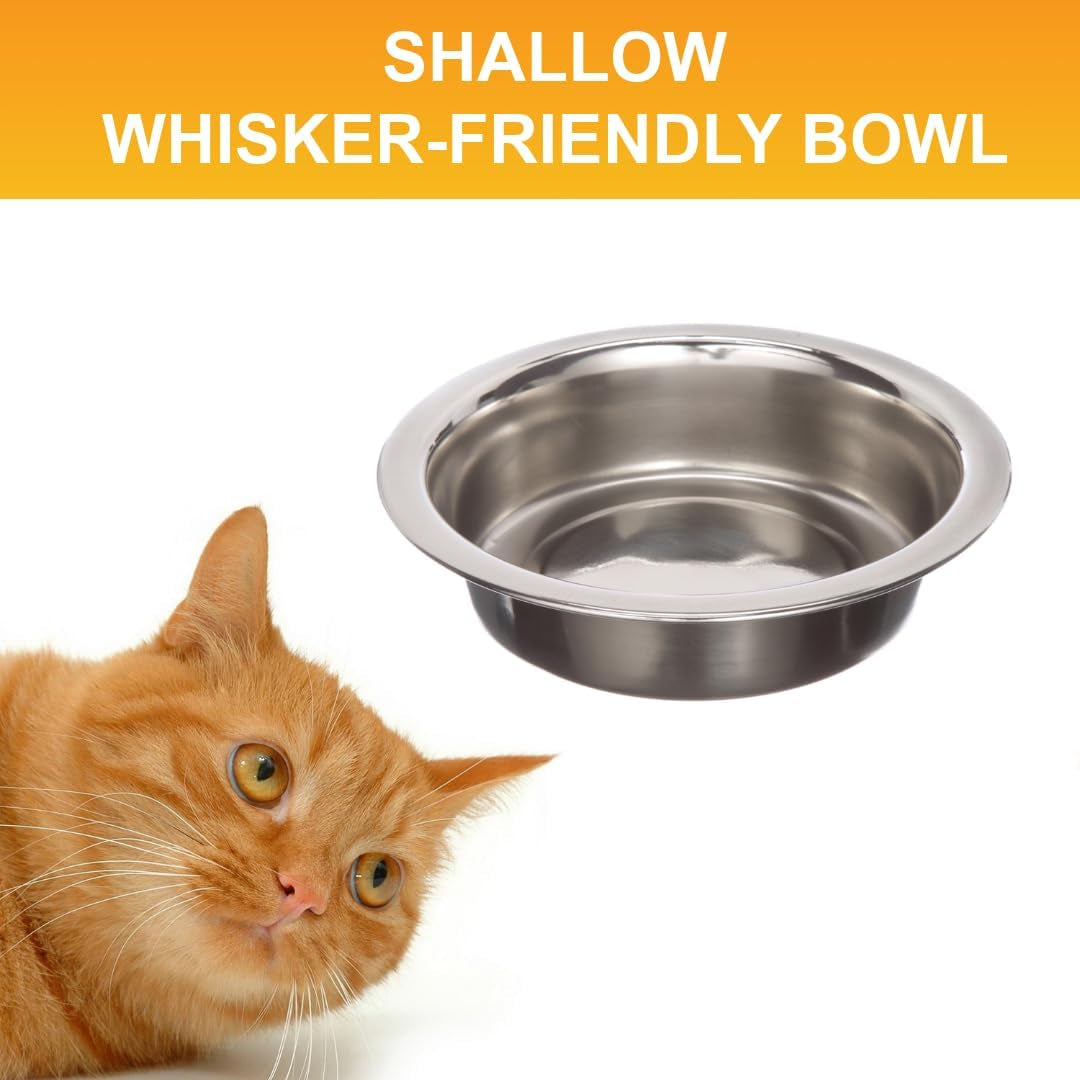 Upgrade your kitty's dining experience with our Whisker Friendly Stainless Steel Cat Bowls! Perfect for food and water, these dishwasher safe dishes come in a set of 2. Say goodbye to messy meals! 🐾✨ #CatLovers #NeaterPetBrands #CatBowls
