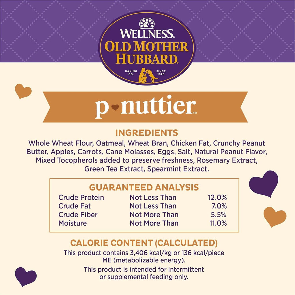 Wellness P-Nuttier Dog Biscuits, Natural, Training Treats, Peanut Butter Flavor, Large Size, (6 Pound Box)