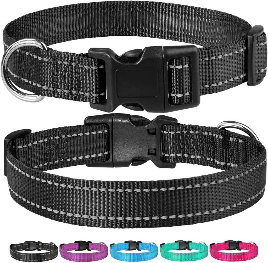 Shine Bright & Stay Safe! 🌟 Adjustable Reflective Dog Collar for All Pups - Perfect for Small to Large Dogs! 🐾 #DogSafety #StylishPaws