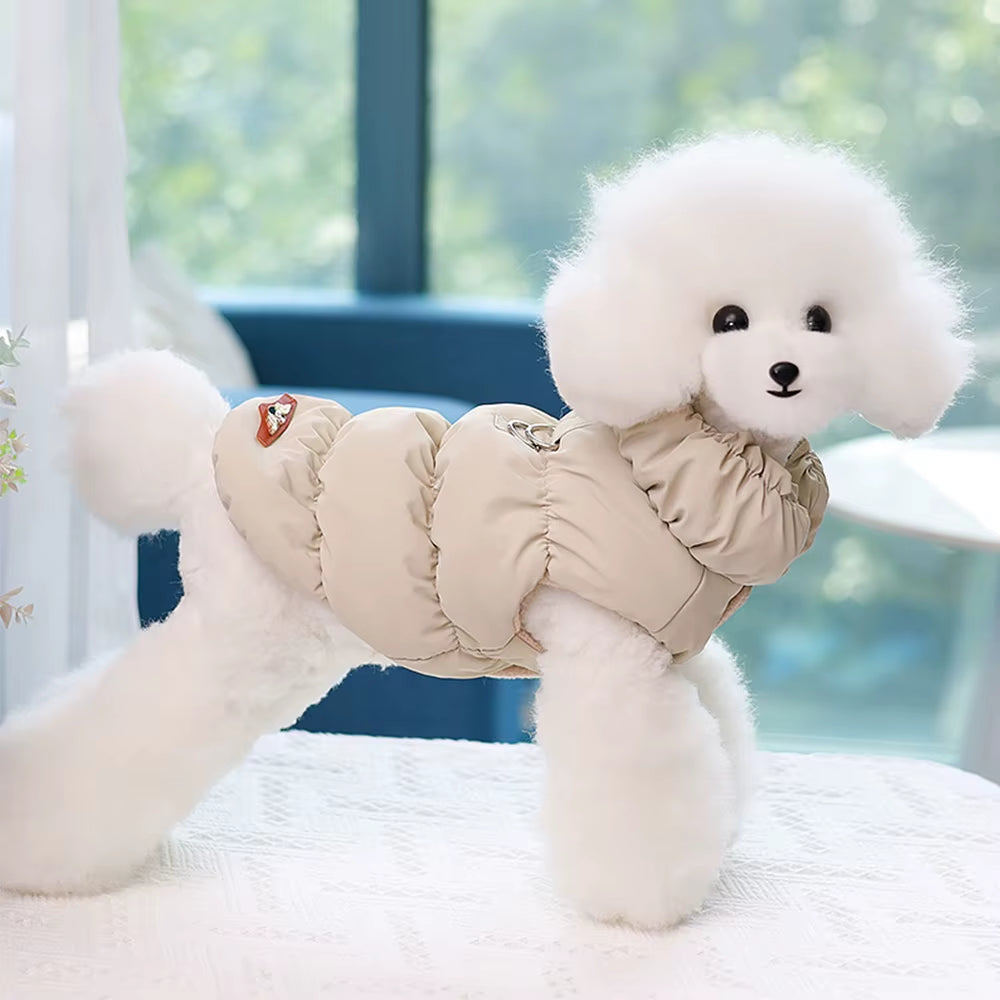 Soft Warm Dog Clothes Winter Padded Puppy Cat Coat Jacket for Small Medium Dogs French Bulldog Poodle Vest Pet Outfit