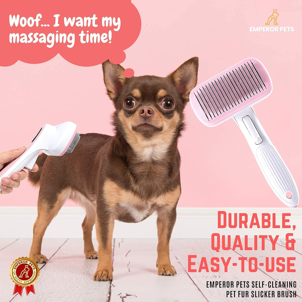 Say goodbye to shedding! 🐾 Get your hands on the  Dog Brush - the pink must-have for long-haired pups! 🌟 Gently smooth out tangles and keep your furry friend looking fabulous! 💖 #DogCare #SheddingSolutions #HappyPup